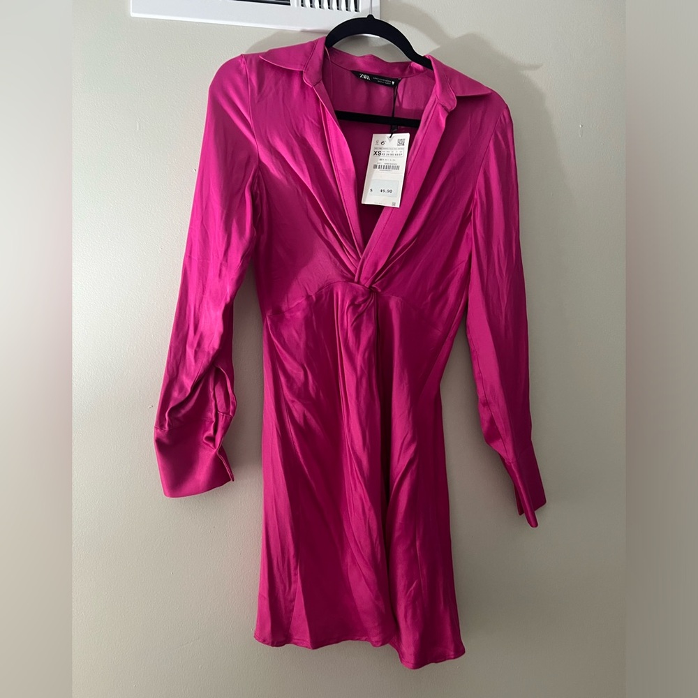 Zara Hot Pink Mini Dress